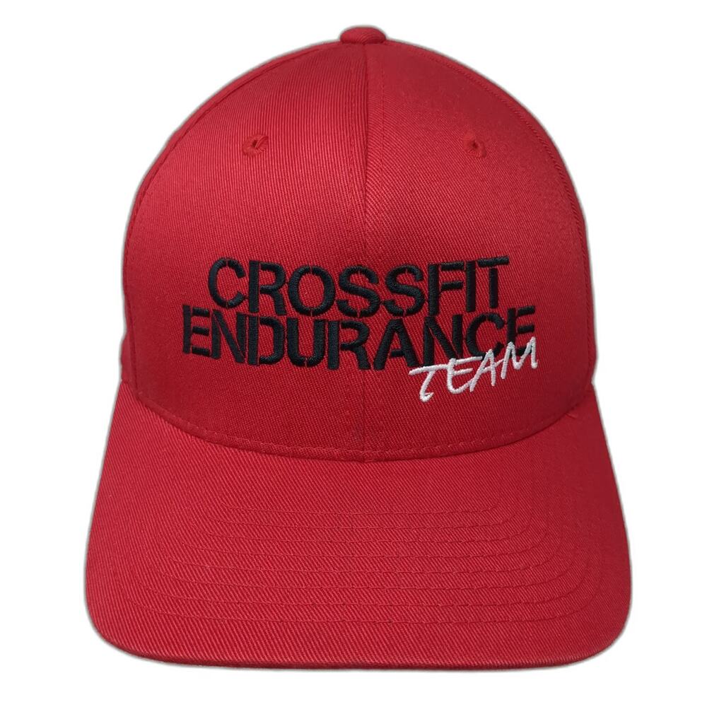 Flexfit Baseball Cap Red M CrossFit Endurance Team Arbor Gym Athletic Hat